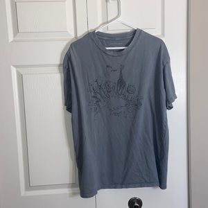 Women’s American Eagle Short Sleeve Shirt Size Medium Washed Grey